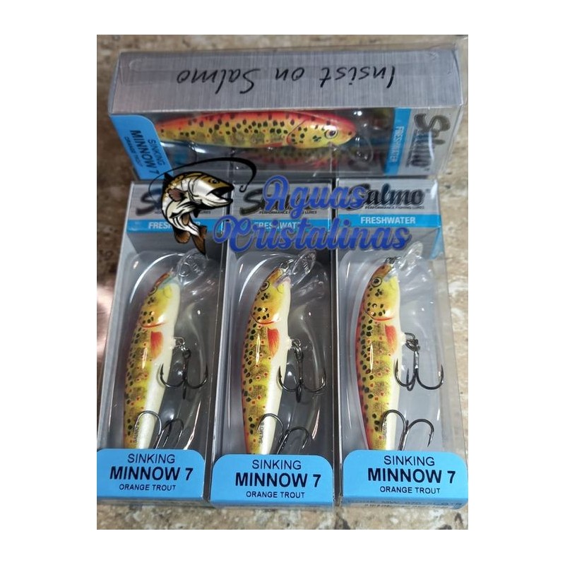 SALMO MINNOW 7 ORANGE TROUT SINKING