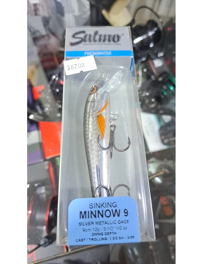 SALMO MINNOW 9 SILVER METALLIC DACE SINKING