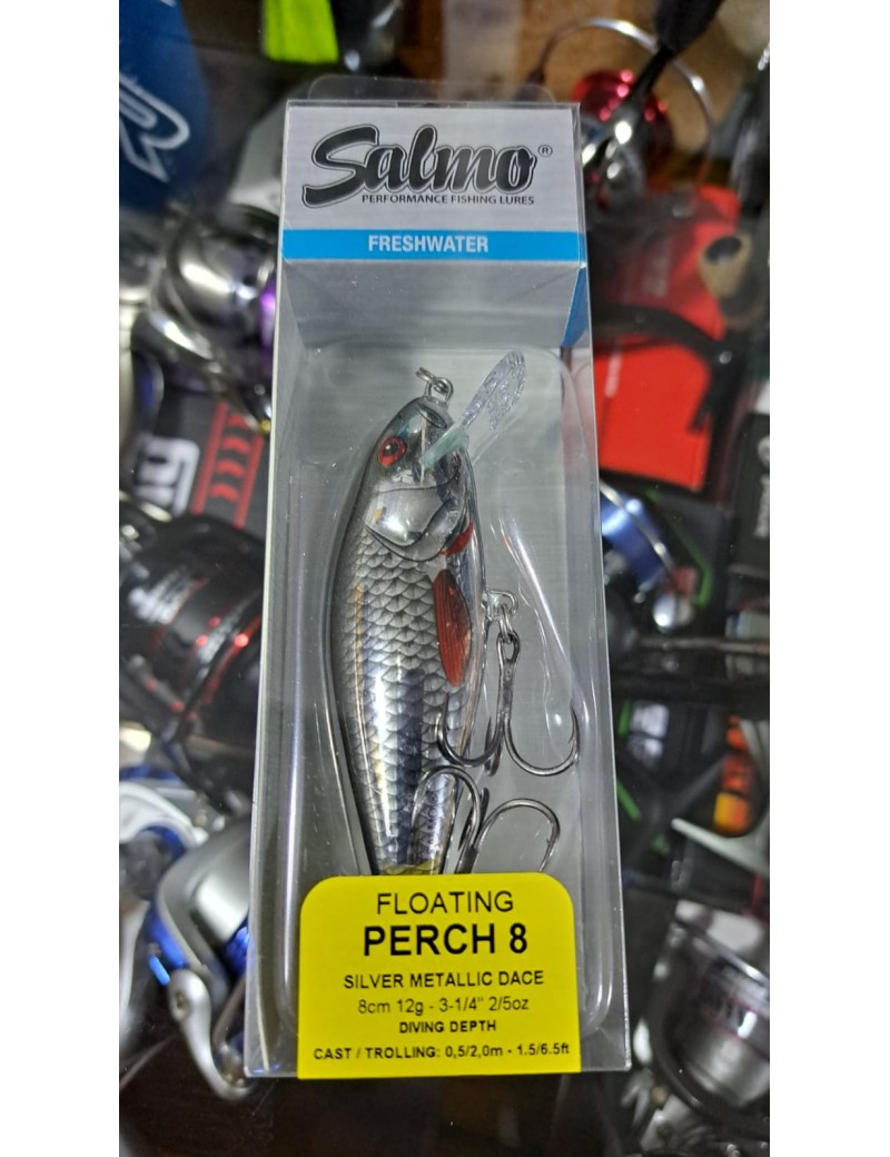 SALMO PERCH 8 SILVER METALLIC DACE FLOATING