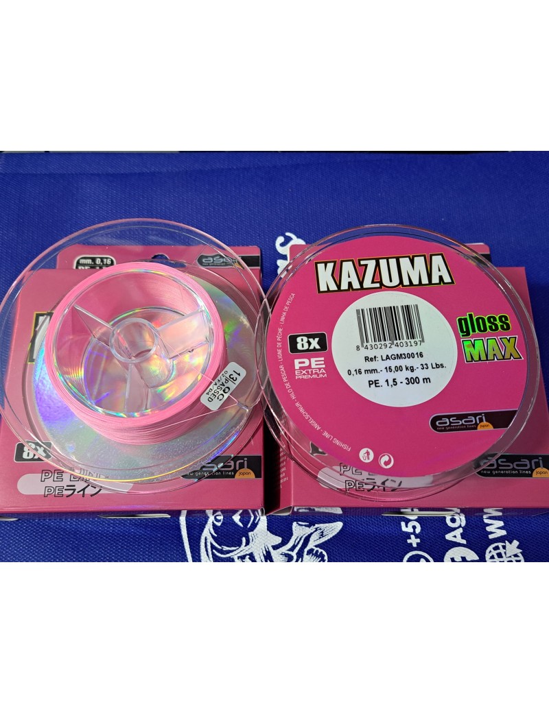 KAZUMA MAX GLOSS ROSADO 300 MTS 0.18 MM