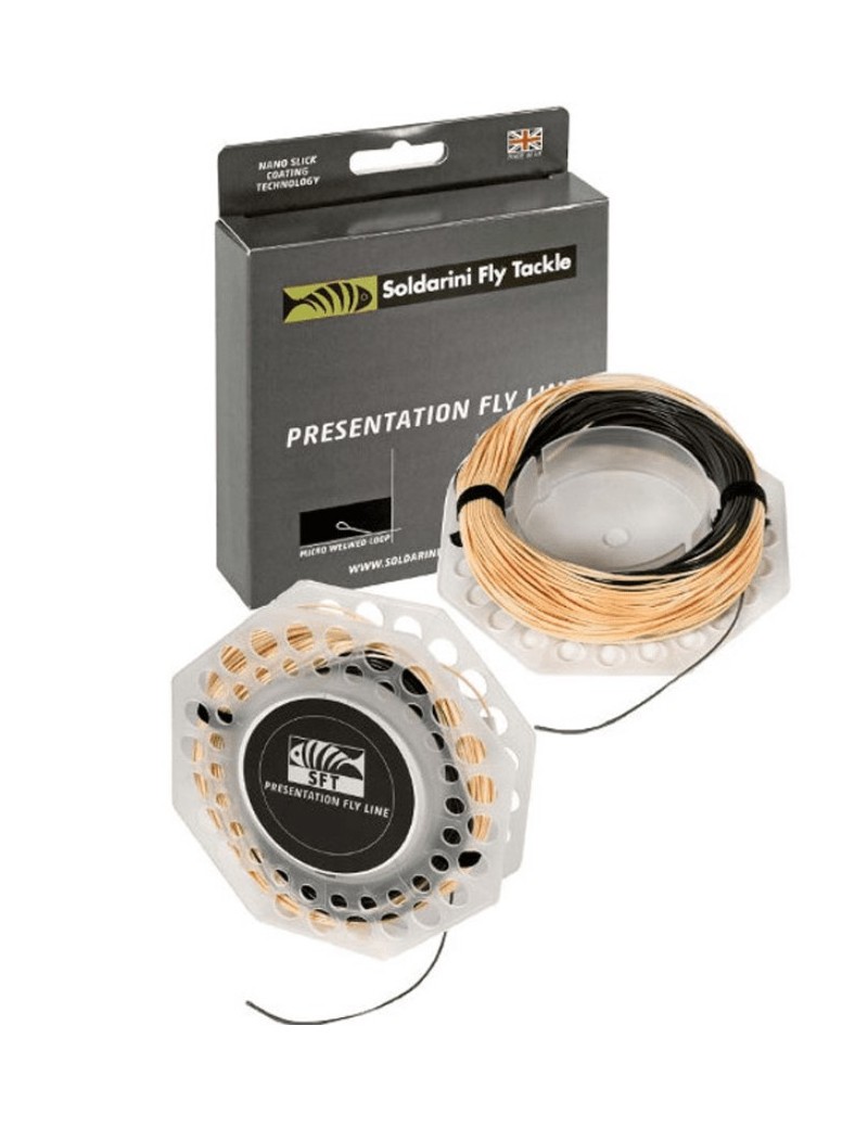 SOLDARINI PRESENTATION FLY LINES WF8DI3 PEACH / CHARCOAL